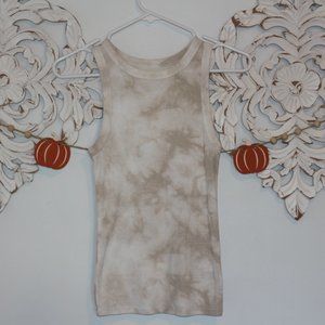 Tan Tie-Dye Tank Top